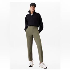 NWT Athleta Brooklyn Mid Rise‎ Ankle Pant in Moss/Green Size 12